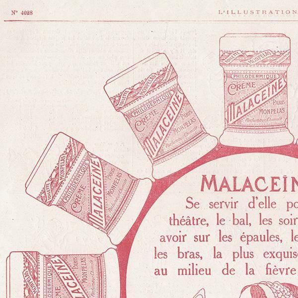 Malaceine  MONPELAS PARIS 1920ǯ ե󥹤θŤʥơ  0533