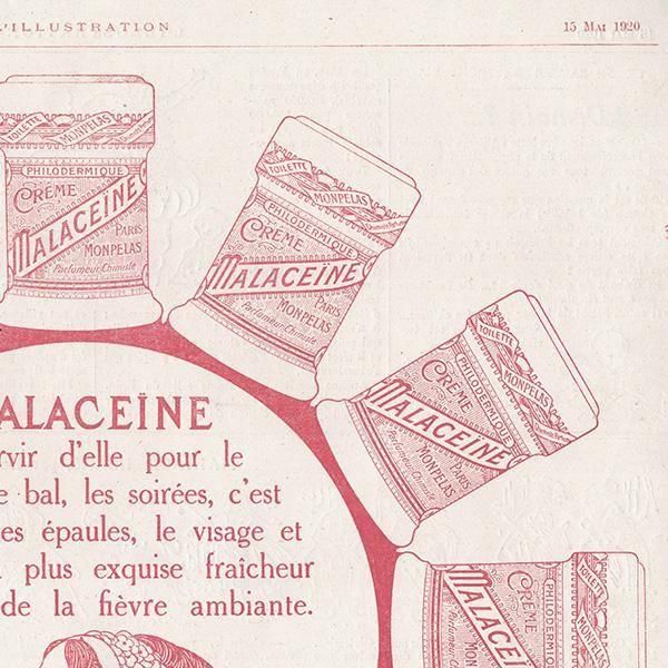 Malaceine  MONPELAS PARIS 1920ǯ ե󥹤θŤʥơ  0533
