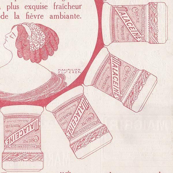 Malaceine  MONPELAS PARIS 1920ǯ ե󥹤θŤʥơ  0533