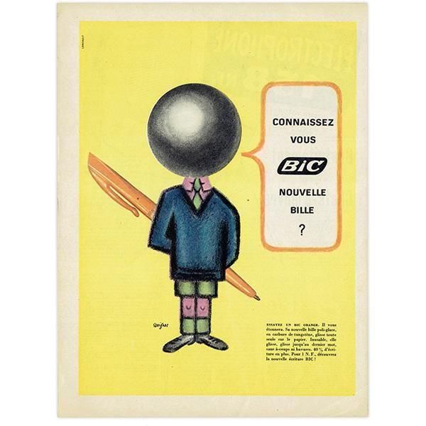 ˥å BIC ܡڥ ӥåܡ 1961ǯ ե󥹤θŤʥơ  0535