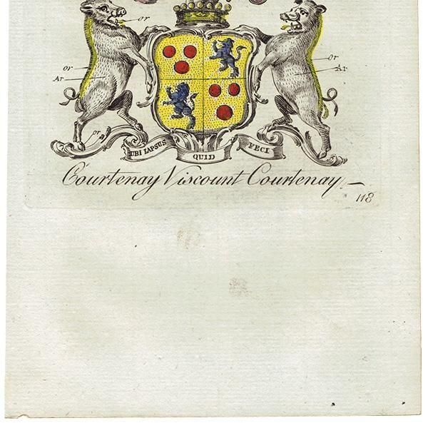 最上の品質な 英国貴族の紋章 「Courtenay Viscount Courtenay（コートネイ 画集