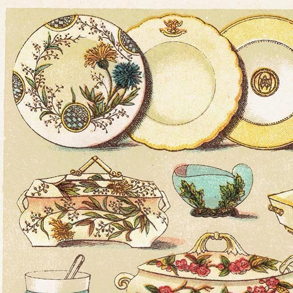 ߥӡȥβܤ DINNER AND DESSERT CHINA ͼǥѤμ 1898ǯ ꥹƥץ 0188