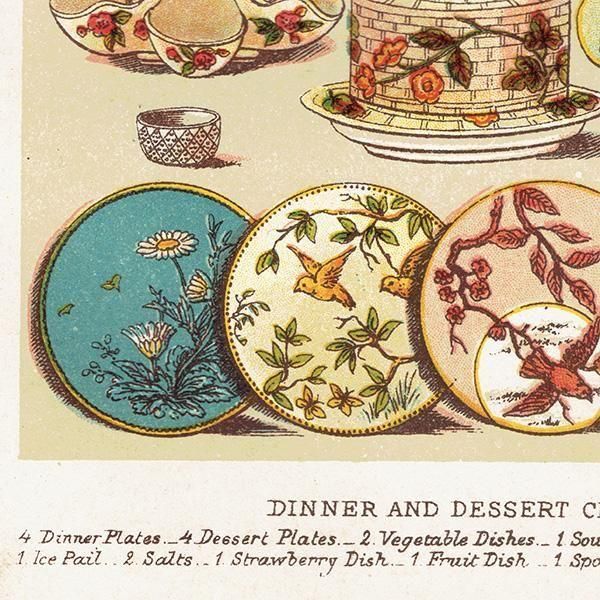 ߥӡȥβܤ DINNER AND DESSERT CHINA ͼǥѤμ 1898ǯ ꥹƥץ 0188