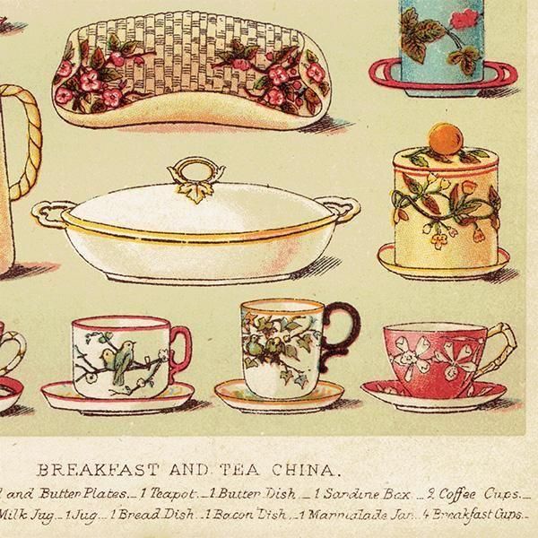 ߥӡȥβܤ BREAKFAST AND TEA CHINA īѤμ 1898ǯ ꥹƥץ 0189