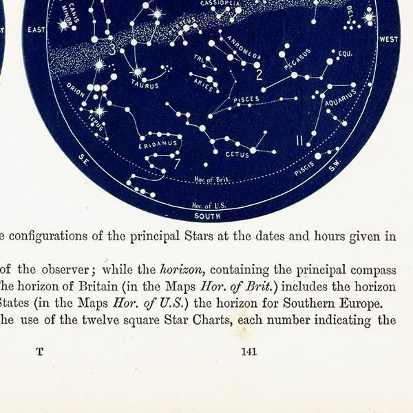 洋書 古書 アンティーク Stars イギリスの星図鑑 天文学 惑星