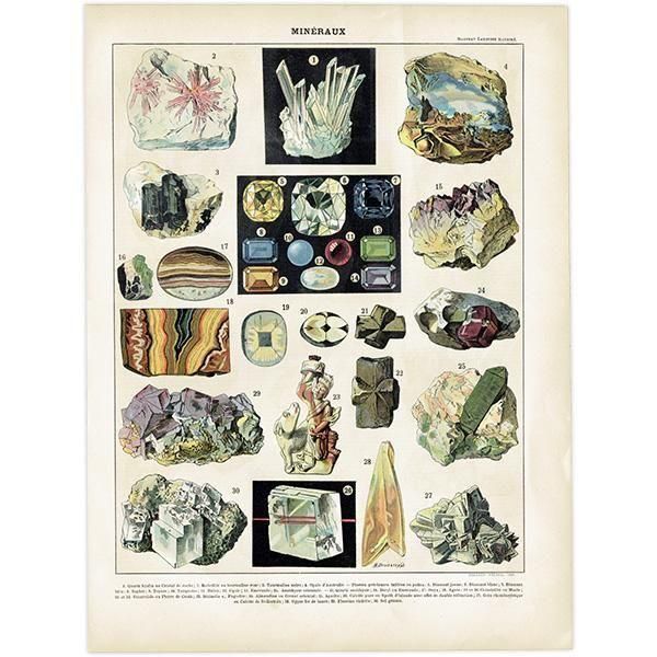 1923年]ドイツの古い鉱物図鑑(DAS MINERALREICH)/アンティーク