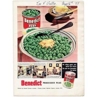 Benedict processed peas ꥹ ʡƦˤΥơ 1951ǯ  1012<img class='new_mark_img2' src='https://img.shop-pro.jp/img/new/icons5.gif' style='border:none;display:inline;margin:0px;padding:0px;width:auto;' />