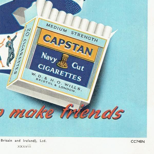 イギリスの老舗タバコメーカー「CAPSTAN」 ヴィンテージ広告 1951年 1030