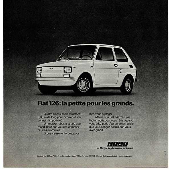 FIAT 126 (եå) 1973ǯ ե󥹤θŤ֤ιʥơ 0308<img class='new_mark_img2' src='https://img.shop-pro.jp/img/new/icons5.gif' style='border:none;display:inline;margin:0px;padding:0px;width:auto;' />