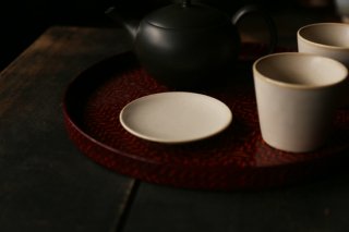 【お漬物、おつまみ、タレや薬味入れに】山淳製陶所さんのつくる漬物皿・白
