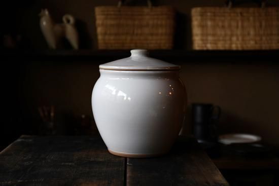 9*i様 えんける道具店 4リットル 陶器製食品保存容器 訳あり品】 【三重県四日市産】 えんける道具店の甕（かめ）3.6