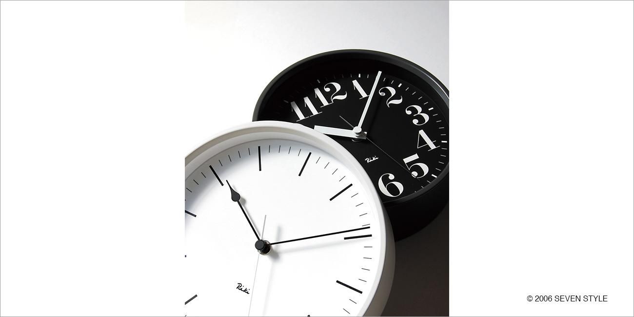 Lemnos RIKI STEEL CLOCK (White) WR08-24WH - SEVEN STYLE