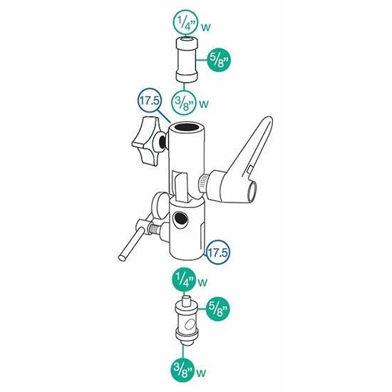 Manfrotto ティルトヘッド アンブレラホルダー付 17.5㎜メスメス Manfrotto ティルトヘッド アンブレラホルダー付 17.5㎜メスメス