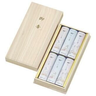 奥野晴明堂のお線香ギフト 心なごみ香 アソート 桐箱