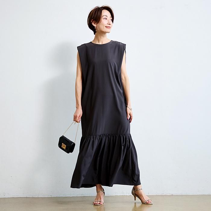 DRESS HERSELF オンラインショップ ギャザーワンピース/グレースシルク