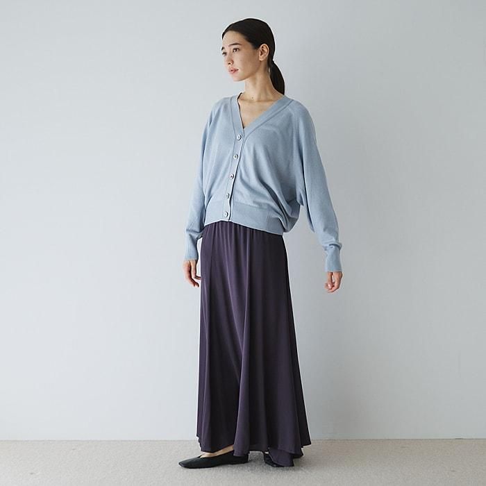 DRESS HERSELF オンライン カーディガン/シルクコットンVネック DRESS HERSELF オンライン カーディガン/シルクコットンVネック