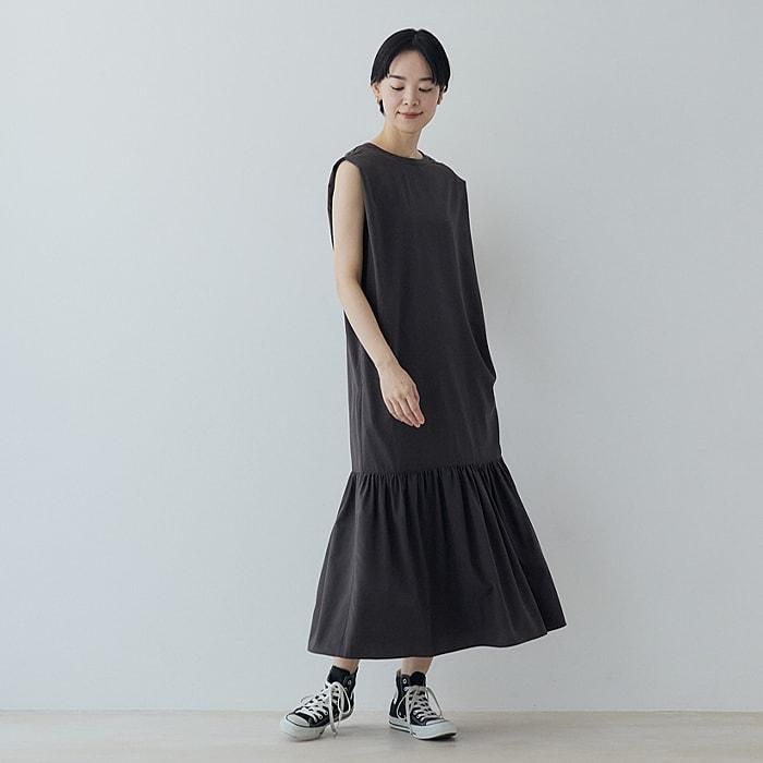 DRESS HERSELF オンラインショップ ギャザーワンピース/グレースシルク