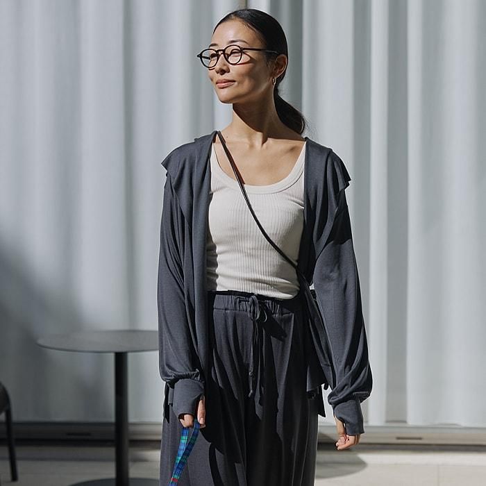 カットソー/シルクモダール パーカー