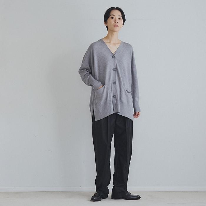 上質な質感 シルクウールカーディガン【DRESS HERSELF/ドレスハー