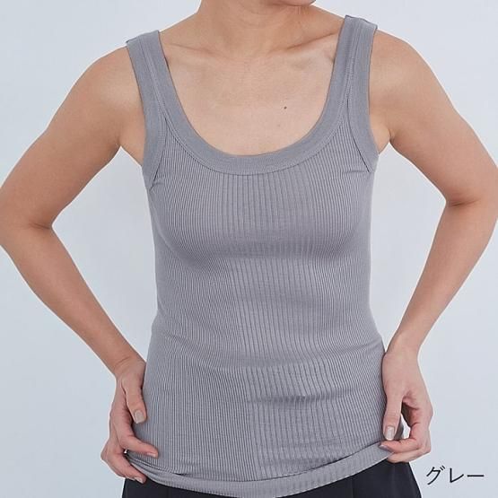 全国送料無料 究極の優しい着心地 シルクリブ100%インナー【DRESS HERSELF トップス