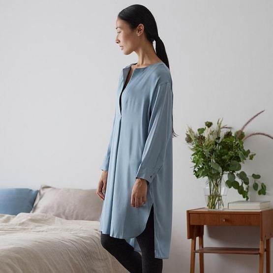 Dress Herself ナイトウェア シルクvネックワンピース