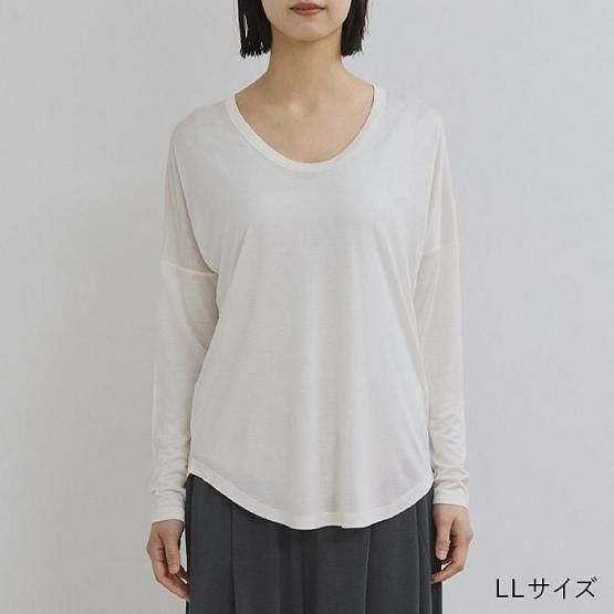 【未使用】ドレスハーセルフ　シルクリブ　ロングスリーブ　長袖　インナー　シルク DRESS HERSELF ドレスハーセルフオンライン カットソー/シルク