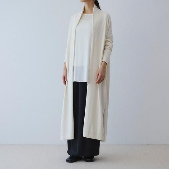 DRESS HERSELF ロングカーディガン/シルクコットン
