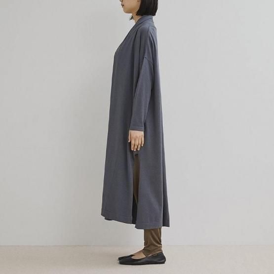 人気絶頂 DRESS ロングカーディガン/シルクコットン HERSELF トップス