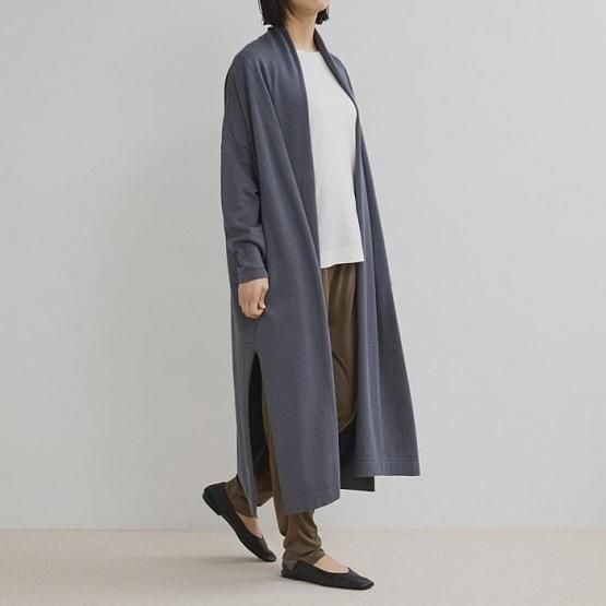 DRESS HERSELF ロングカーディガン/シルクコットン DRESS HERSELF ロングカーディガン/シルクコットン