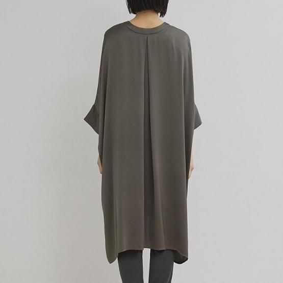 DRESS HERSELF シャツワンピース/シルクVネック