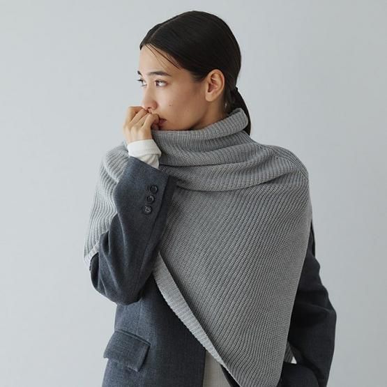 DRESS HERSELF オンライン ニットケープ/シルクカシミヤ