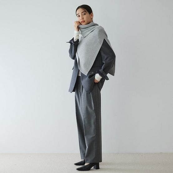 DRESS HERSELF オンライン ニットケープ/シルクカシミヤ