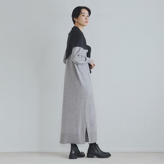 DRESS HERSELF オンライン ニットワンピース/シルクウール