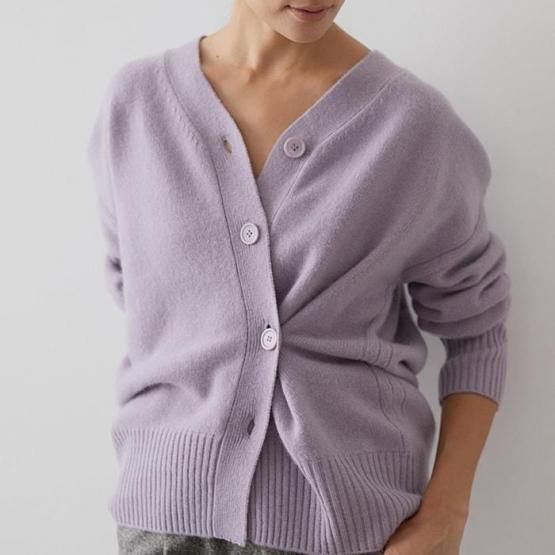 カシミヤ100%上質な大人のカーディガン【DRESS HERSELF/ドレスハー