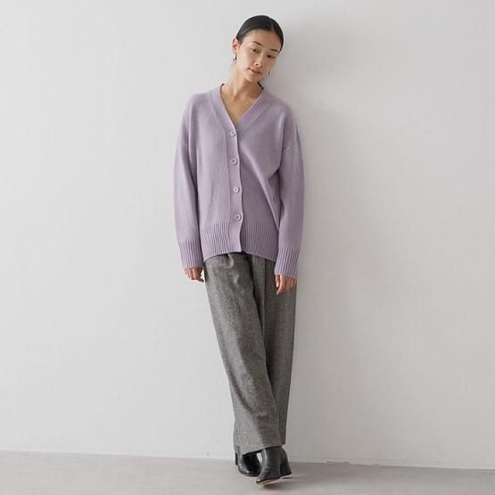 カシミヤ100%上質な大人のカーディガン【DRESS HERSELF/ドレスハー