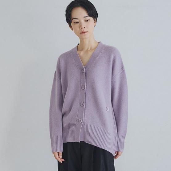 超高級 ELLA SILLA  カシミヤ100% カーディガン ドイツ製 M 日本製】ベビーカシミヤ100% ミドルミドルゲージ ボックス