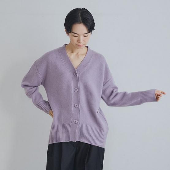 カシミヤ100%上質な大人のカーディガン【DRESS HERSELF/ドレスハー