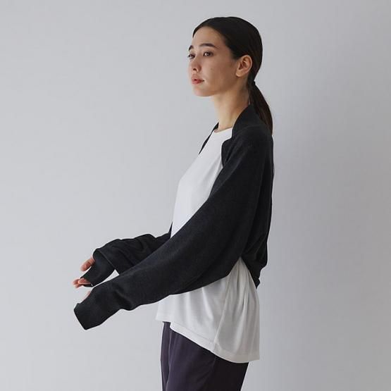 定価5万円　Miccar シルクウールジレ 100%シルクマフラーグレー TESSITURA DI NOVARA製(Ermenegildo Zegna