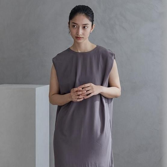 極美品 トゥデイフル リネン混 ガーゼ ギャザー ドレス ワンピース TODAYFUL（トゥデイフル）の「ガーゼギャザードレス（ワンピース