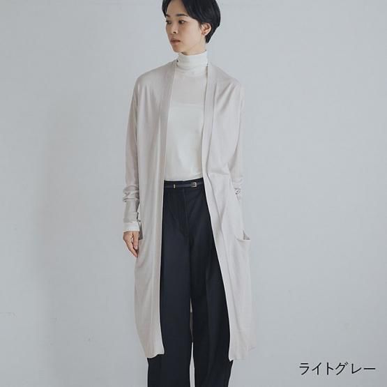 DRESS HERSELF ロングカーディガン/シルク DRESS HERSELF ロングカーディガン/シルク