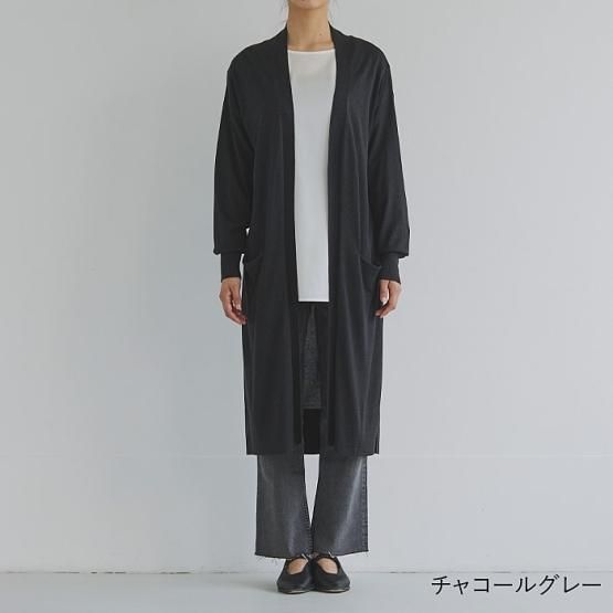 DRESS HERSELF ロングカーディガン/シルク DRESS HERSELF ロングカーディガン/シルク