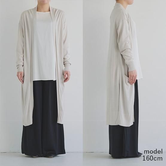 DRESS HERSELF ロングカーディガン/シルク DRESS HERSELF ロングカーディガン/シルク