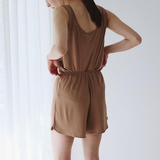 ドレスハーセルフ　シルク ロングキュロットペチコート　チャコールグレー DRESS HERSELF ドレスハーセルフオンライン インナー/シルク