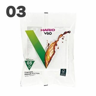 HARIO ϥꥪ V60ڡѡե륿03 ۥ磻 100 VCF-03-100W