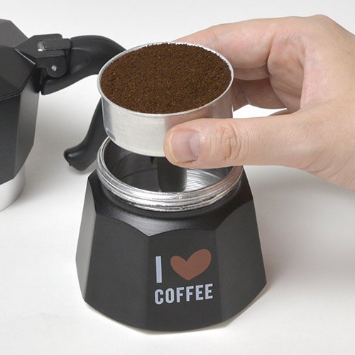 BIALETTI ビアレッティ モカ エキスプレス I Love Coffee 6カップ用 ブラック 4987