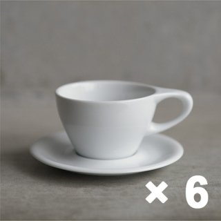 notNeutral Υåȥ˥塼ȥ LN Latte Cup & Saucer ƥåס 8oz 8 White ۥ磻 6ҥå