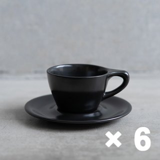notNeutral Υåȥ˥塼ȥ LN Cappuccino Cup & Saucer ץΥåס 6oz 6 Black ֥å 6ҥå