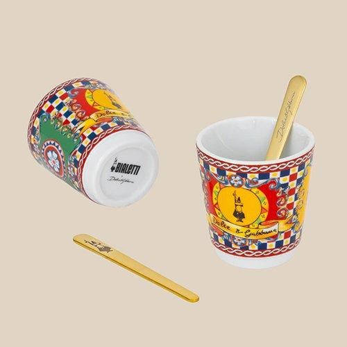 新品 ビアレッティ ドルチェ＆ガッバーナ モカエキスプレス 2カップ用 ペアセット BIALETTI Dolce&amp;Gabbana D&amp;G エスプレッソ コーヒーメーカー 直火 マキネッタ ギフト ギフトセット 結婚祝い プレゼント 贈り物_39809171 数量限定特典あり】ビアレッティ ドルチェ＆ガッバーナ モカ