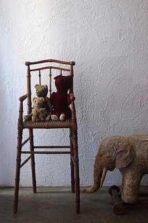 ラタン張りドールチェア-antique rattan doll chair