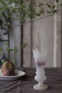幻想・奇想、ビザール的花器-hand painting glass vase
